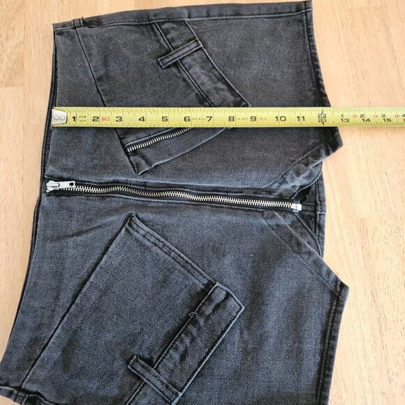 PLT Prettylittlething Petite Washed Black Denim Micro Mini Skirt - sz US 8 - NWT - Picture 8 of 8